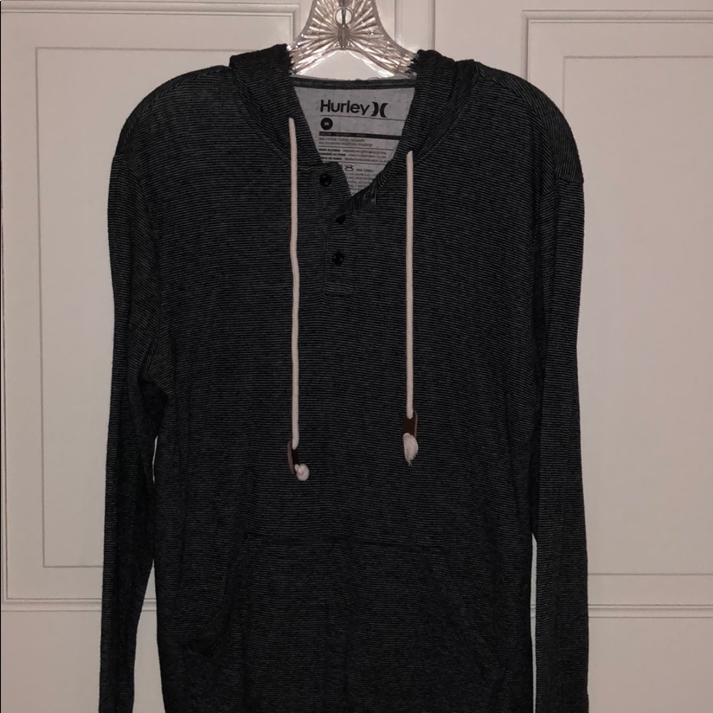Hurley Dark Gray Striped Hoodie